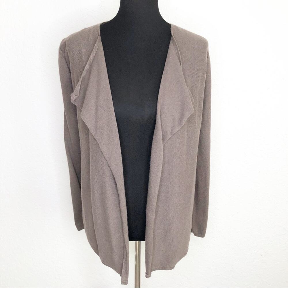 Boden taupe mocha brown cashmere angora blend open front cardigan size‎ 10